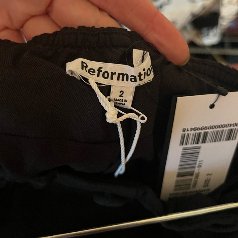 Reformation Black Strapless Tonya Top Sz 2 - Picture 7 of 7
